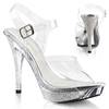 Fabulicious - ELEGANT408 Sandale à bride à la cheville - Transparent/Couleur argent Product image